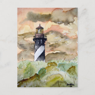 St Augustine Florida lighthouse painting Postcard