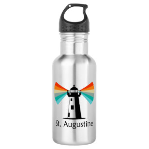 St. Augustine Florida Lighthouse Rainbow Stainless Steel Water Bottle