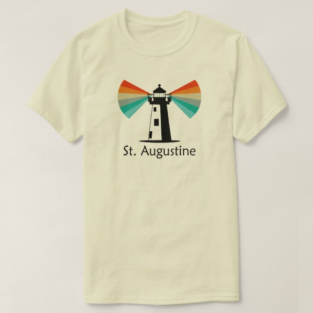 St. Augustine Florida Lighthouse Rainbow T-Shirt (Design Front)