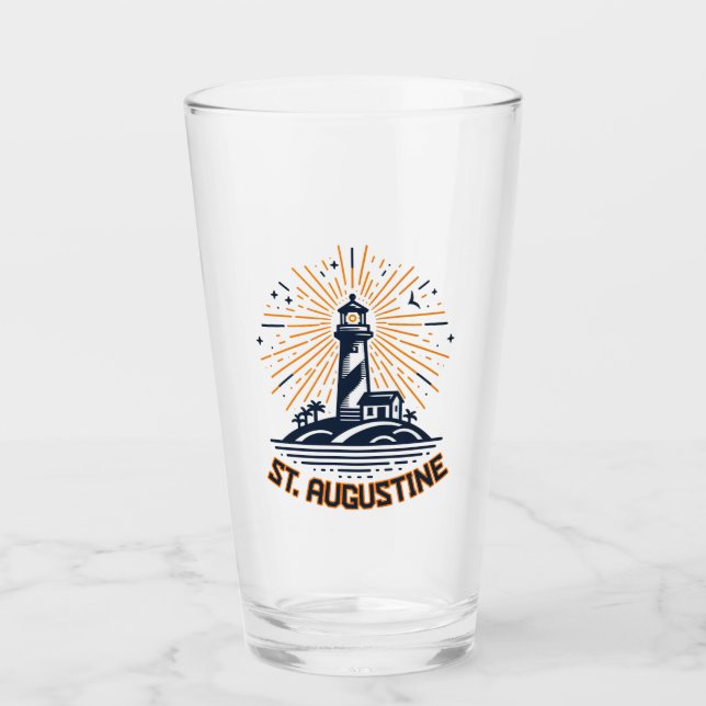 St. Augustine Florida Lighthouse Sunrise Glass (Front)