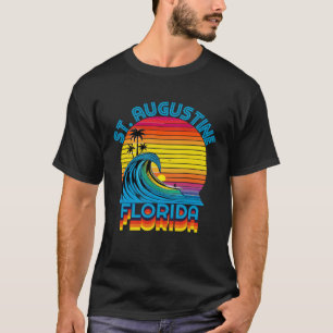St Augustine Florida Retro Throwback Surf & Beach T-Shirt