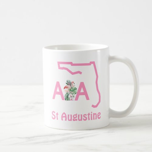 St Augustine Florida Route A1A Flamingos Coffee Mug