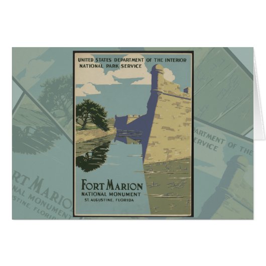 St. Augustine Florida Spanish Fort Poster Cards (Front Horizontal)