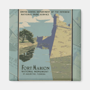 St. Augustine Florida Spanish Fort Poster Magnet