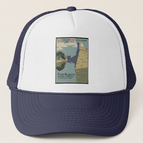 St Augustine Florida Spanish Fort Poster Trucker Hat