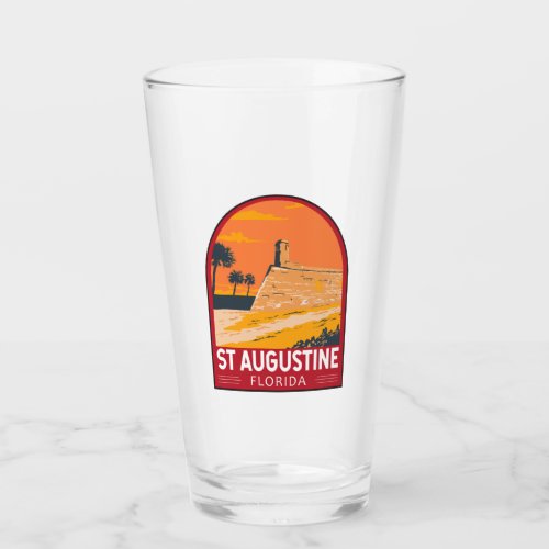 St Augustine Florida Travel Art Vintage Glass
