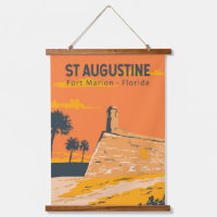 St Augustine Florida Travel Art Vintage