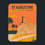 St Augustine Florida Travel Art Vintage Magnet<br><div class="desc">St. Augustine vector art design. St. Augustine is a city on the northeast coast of Florida. It lays claim to being the oldest city in the U.S.</div>