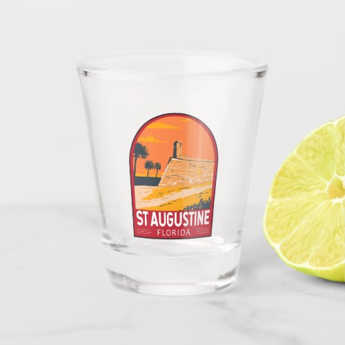 St Augustine Florida Travel Art Vintage Shot Glass