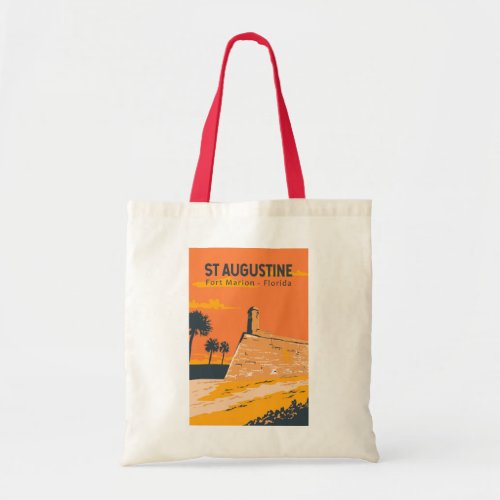 St Augustine Florida Travel Art Vintage Tote Bag