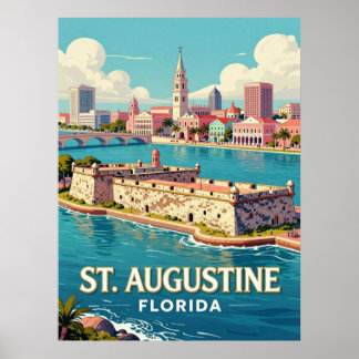 St. Augustine Florida Travel Historic City 🏰 Poster