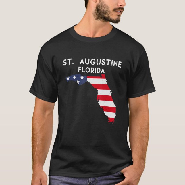 St  Augustine Florida USA State America Travel Flo T-Shirt (Front)