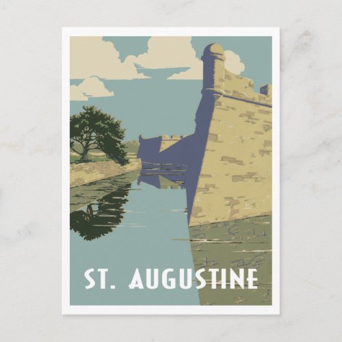 St Augustine Florida vintage travel Postcard