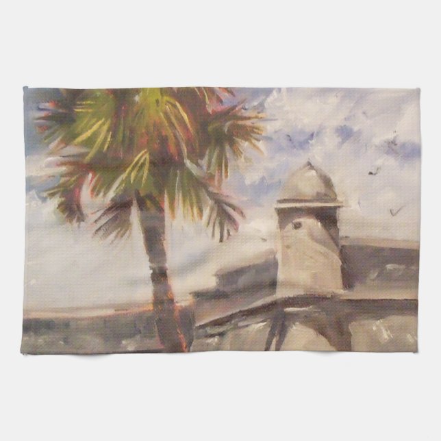 St. Augustine Fort - Castillo de san Marcos Kitchen Towel (Horizontal)