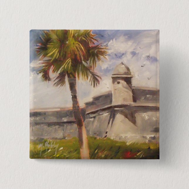 St. Augustine Fort - Castillo de san Marcos Pinback Button (Front)