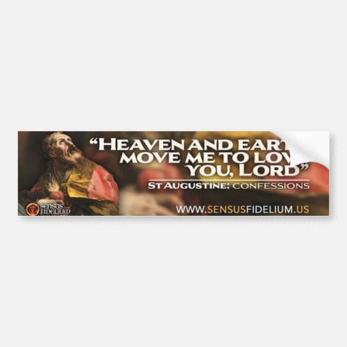 St Augustine Heaven  Earth Move Me Sticker