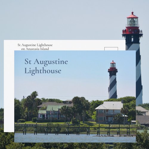 St Augustine Lighthouse Anastasia Island FLorida Postcard