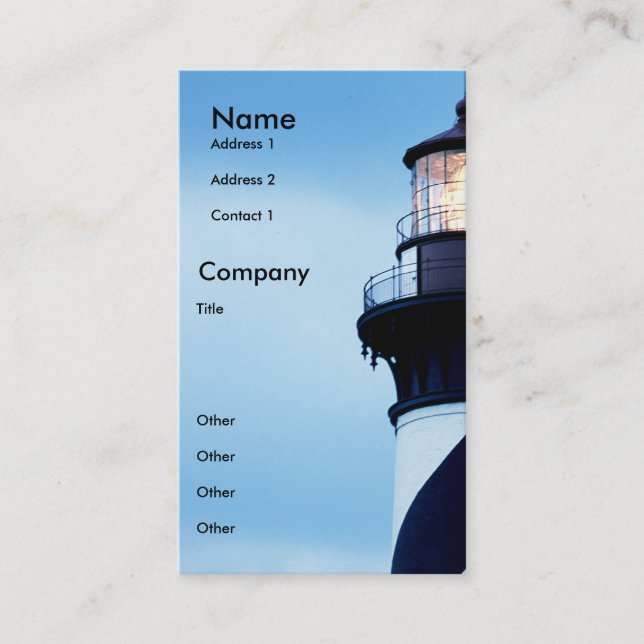 St Augustine Lighthouse Business Card (Front)