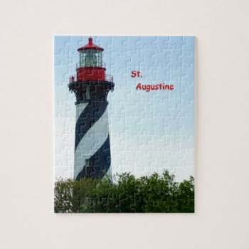 St. Augustine Lighthouse Jigsaw Puzzle by lighthouseenthusiast at Zazzle