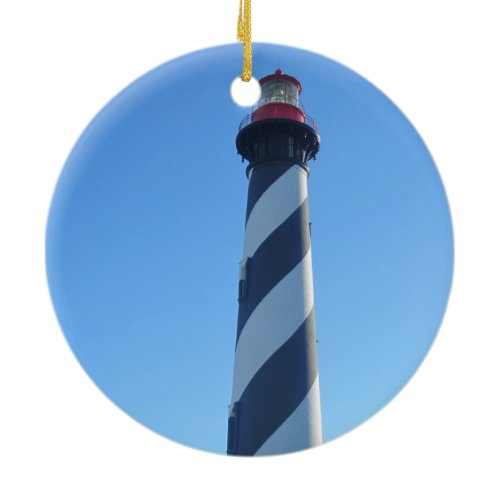 St Augustine Lighthouse on a  Ceramic Ornament
