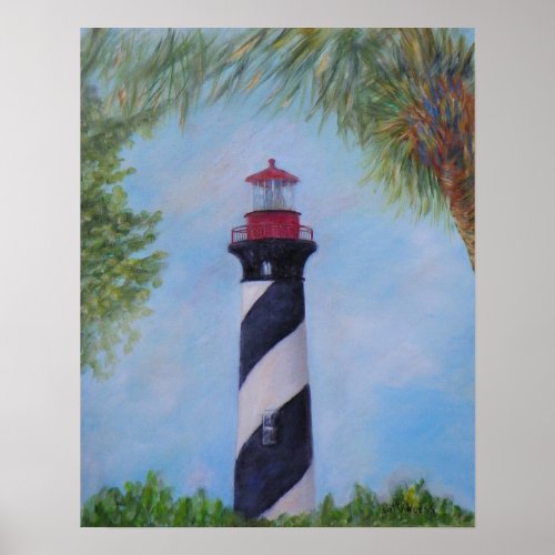 St Augustine Lighthouse on Anastasia Island Poster