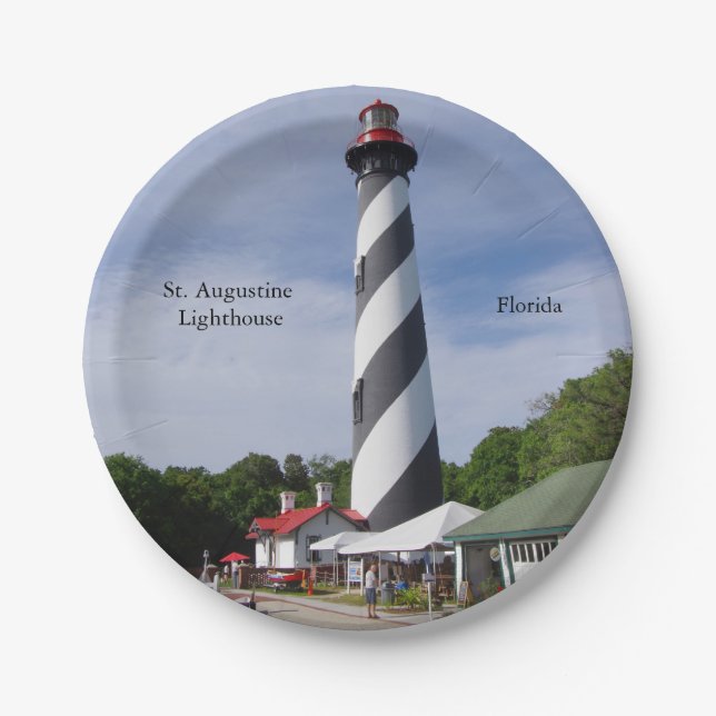 St. Augustine Lighthouse paper plate (Front)