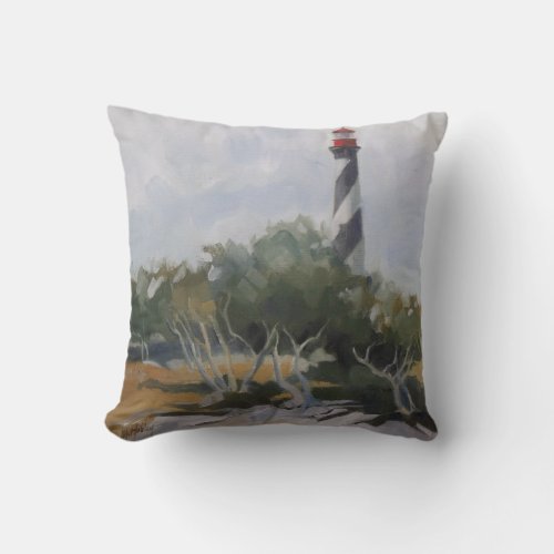 St Augustine Lighthouse Throw Pillow