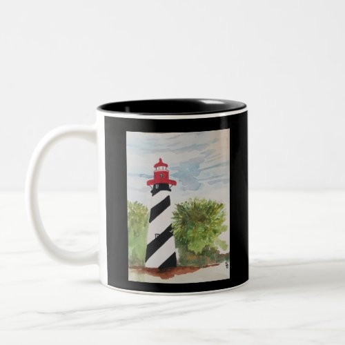 St Augustine Lighthouse Two_Tone Coffee Mug