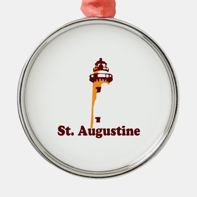 St Augustine. Metal Ornament (Front)
