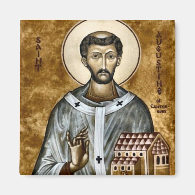 St. Augustine of Canterbury Orthodox Christian Magnet (Front)