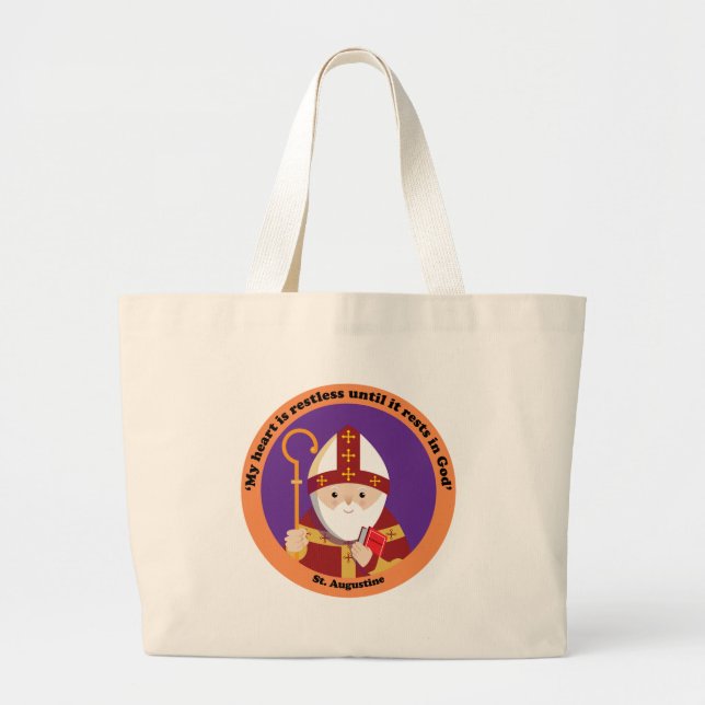 St. Augustine of Hippo Large Tote Bag (Front)