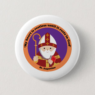 St. Augustine of Hippo Pinback Button