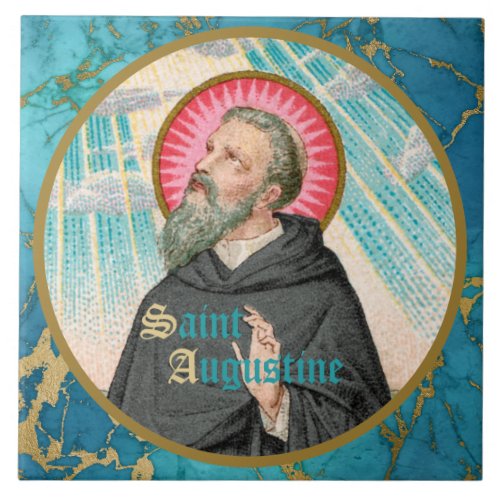 St Augustine of Hippo SAU 047 detail Ceramic Tile