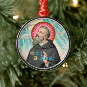 St. Augustine of Hippo (SAU 047; detail) Metal Ornament