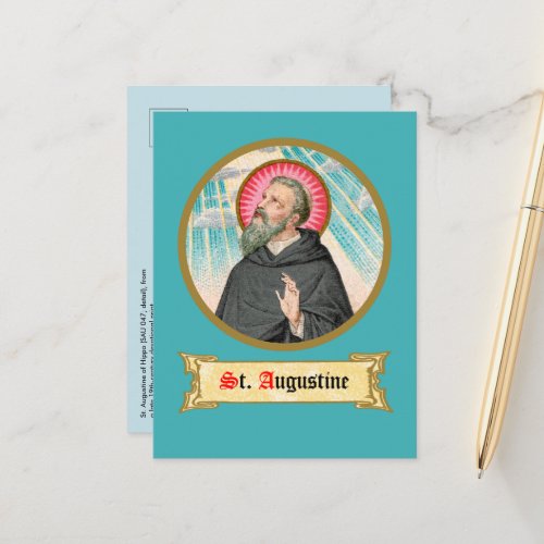 St Augustine of Hippo SAU 047 detail Postcard