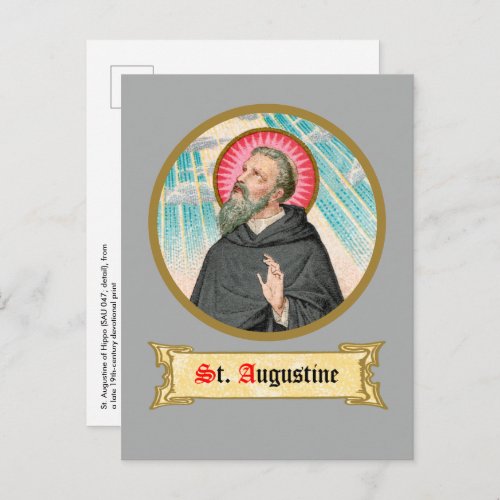 St Augustine of Hippo SAU 047 detail Postcard