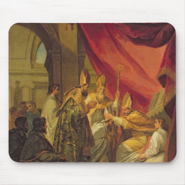 St. Augustine  ordained as the Bishop Mouse Pad (Front)