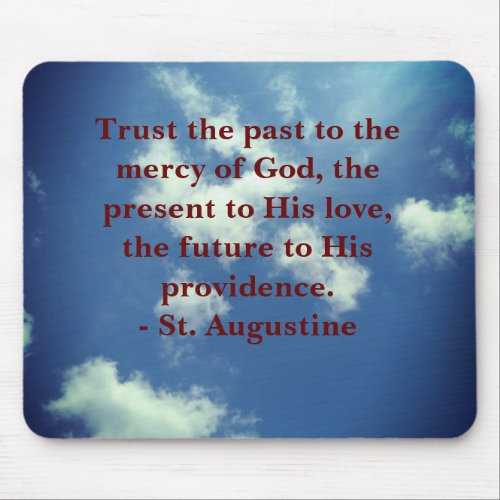 St Augustine Quote Mouse Pad