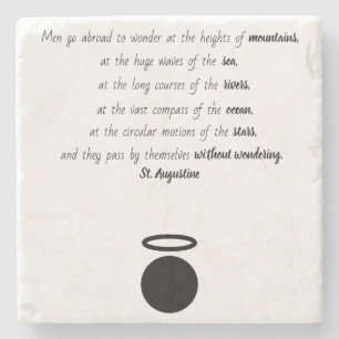 St. Augustine Quote Stone Coaster