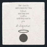 St. Augustine Quote Stone Coaster<br><div class="desc">St. Augustine Quote Stone Coaster</div>