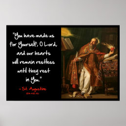St. Augustine - Restless Heart Quote Poster