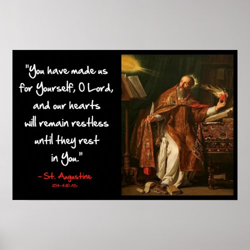 St Augustine _ Restless Heart Quote Poster