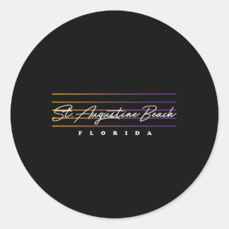 St Augustine Style Florida Classic Round Sticker