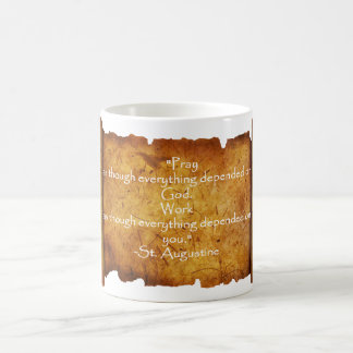 St. Augustine Timeless Quote: Prayer / Work Coffee Mug