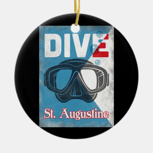 St Augustine Vintage Scuba Diving Mask Ceramic Ornament
