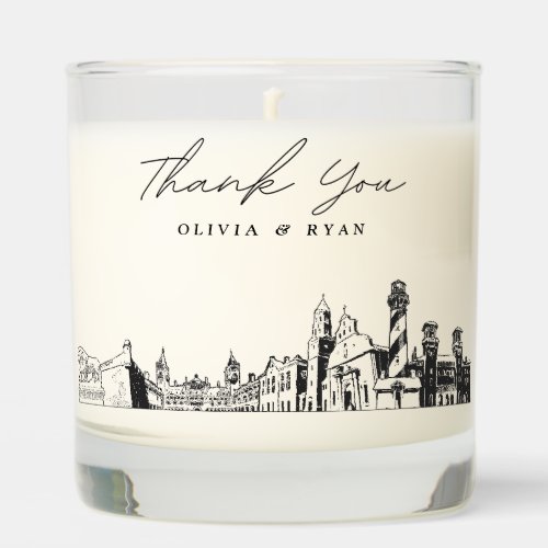 St Augustine Wedding Thank You Gift Candle