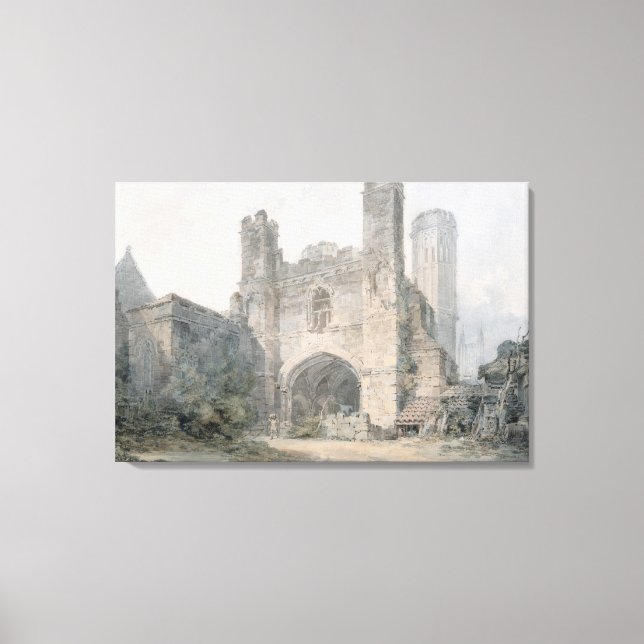 St. Augustine's Gate, Canterbury, c.1797 (w/c over Canvas Print (Front)