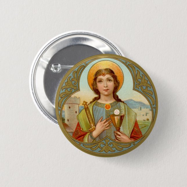 St. Barbara (BK 001) Button (Front & Back)
