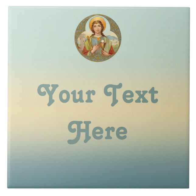 St. Barbara (BK 001) Ceramic Tile 3 (Front)