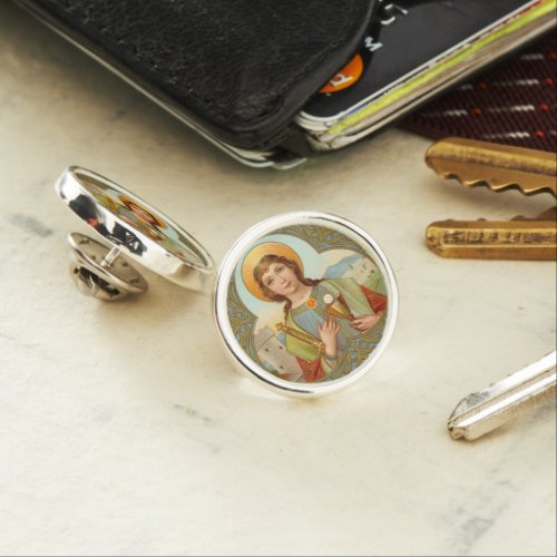 St Barbara BK 001 Lapel Pin